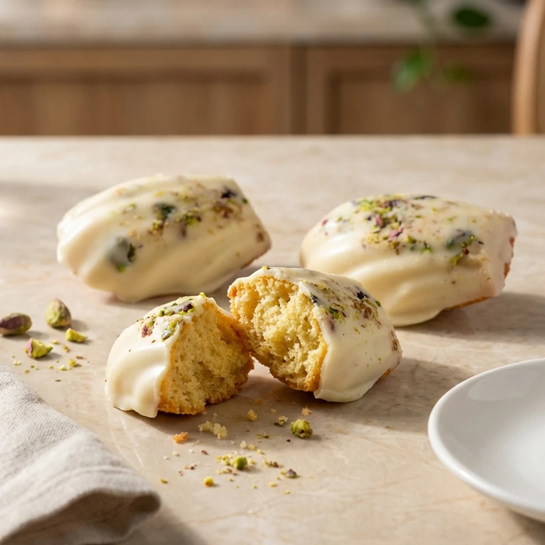 مادلين ناعمة بنكهة الفستق الحلبي