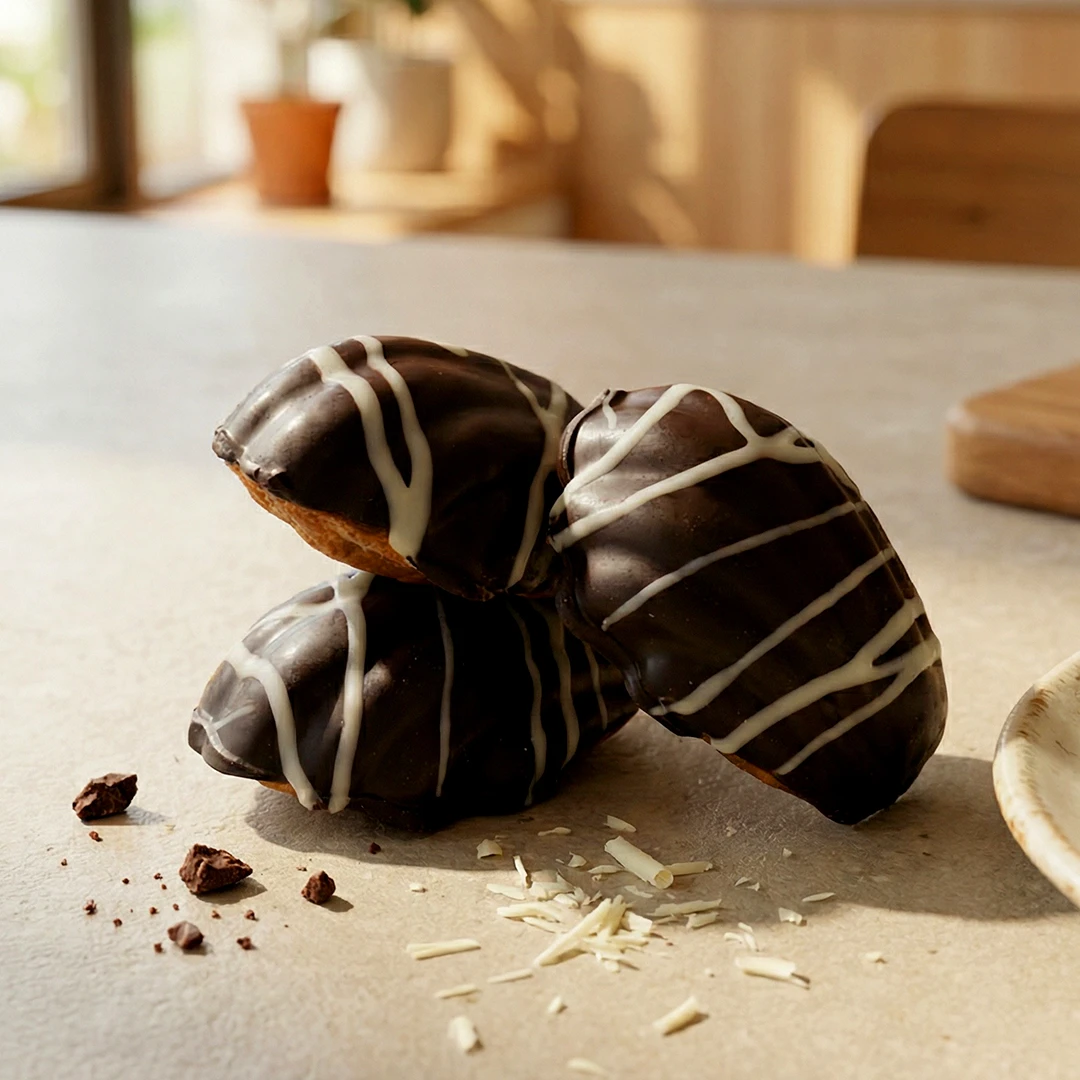 مادلين محشوة بشوكولاتة نوتيلا الغنية،