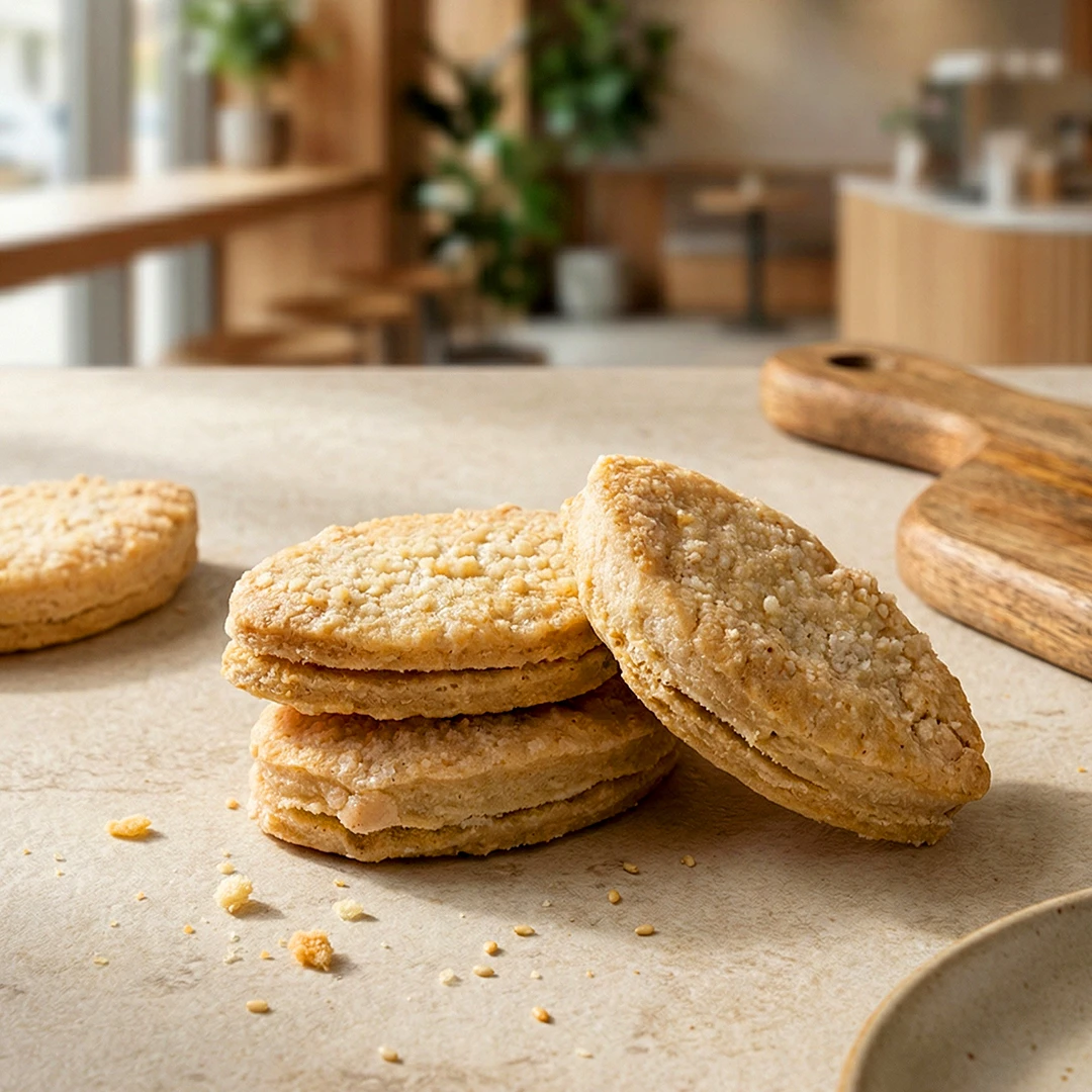 بسكويت مالح بنكهة الكمون الغني مع الجبن